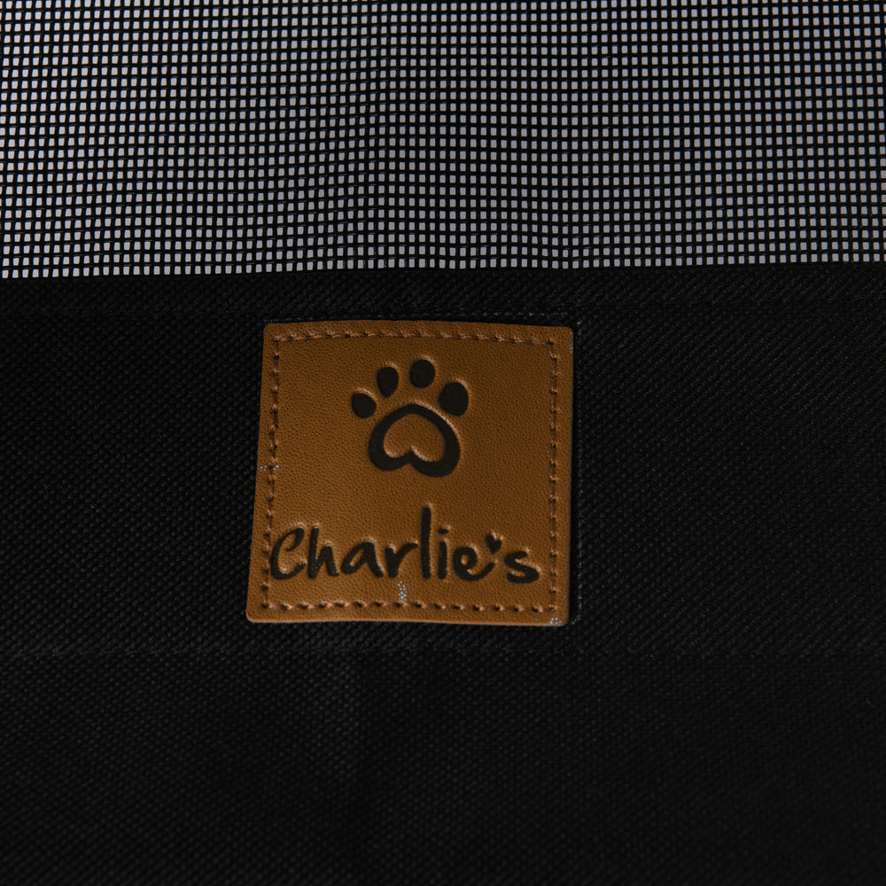 Charlie&#39;s Elevated Dog Bed With Tent Black Medium