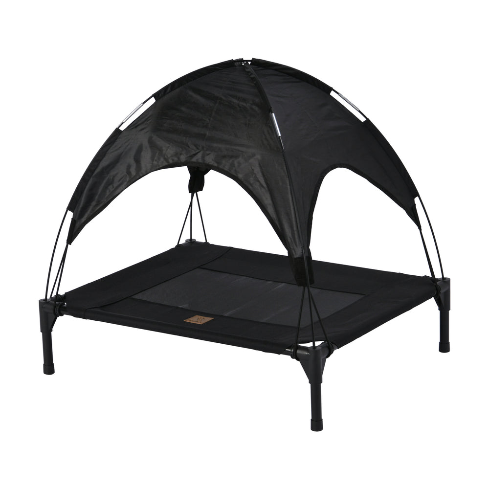 Charlie&#39;s Elevated Dog Bed With Tent Black Medium