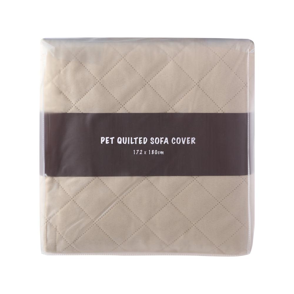 Charlie&#39;s Cosy Quilted Sofa Protector Cover for Oversized Sofa Oat