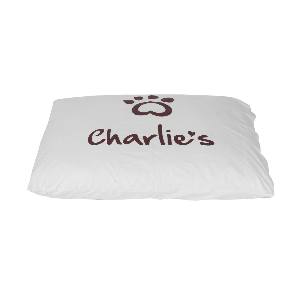 Charlie&#39;s Pet Pillow Dog Bed Cover White Large