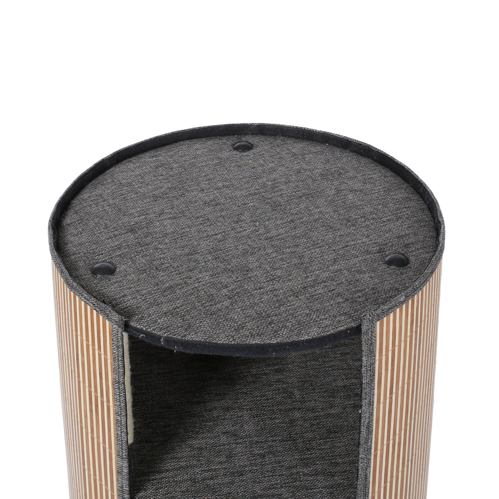 Charlie&#39;s Deluxe Bamboo Detachable Cat Barrel Scratcher Large Three Level