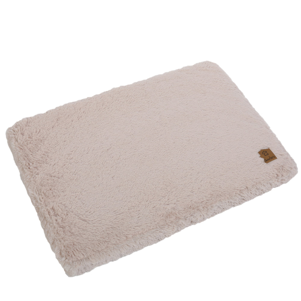 Charlie&#39;s Essential Faux Fur Padded Pet Mattress and Crate Pad Beige Large