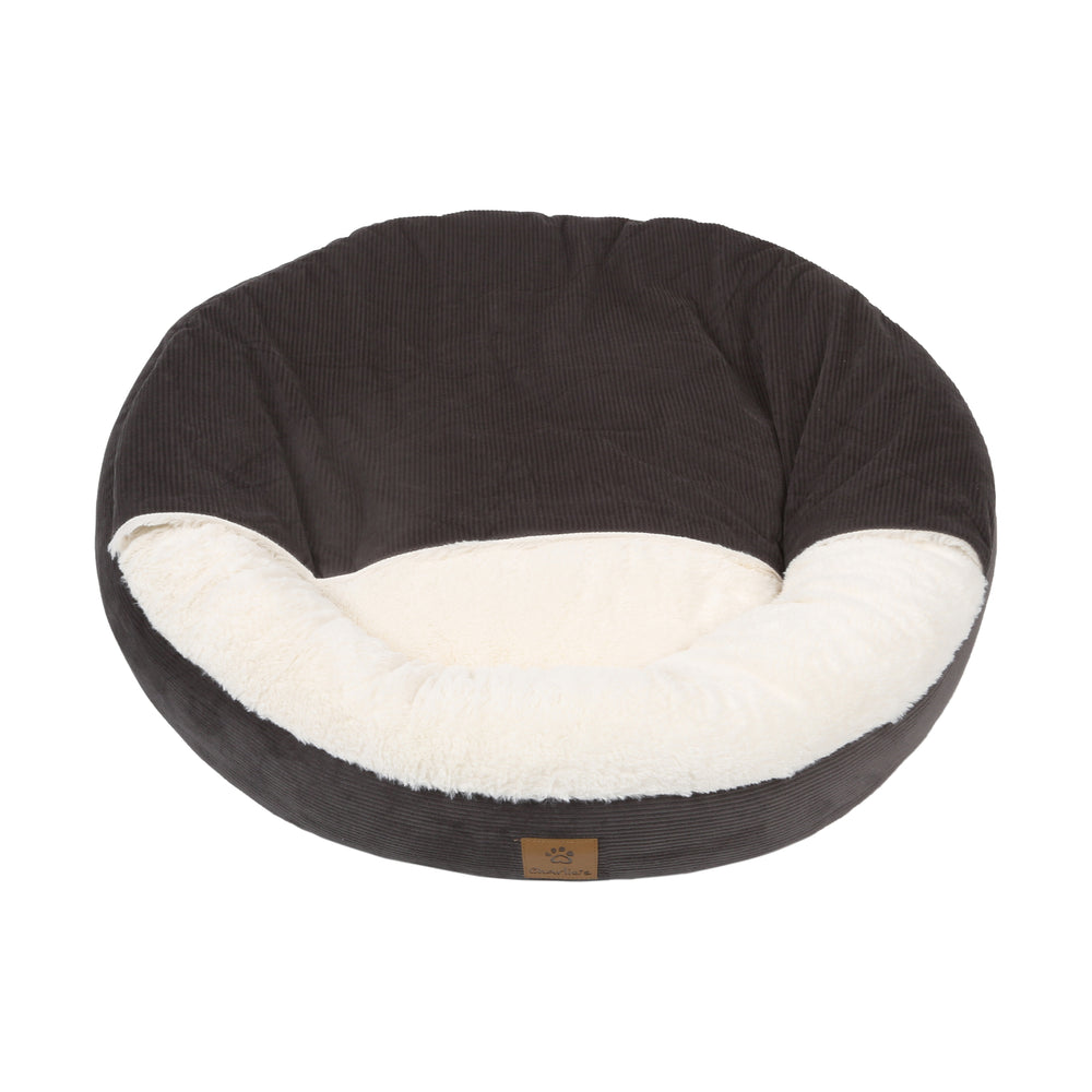5000592 Charlie&#39;s Snookie Hooded Pet Bed in Corduroy Charcoal Large