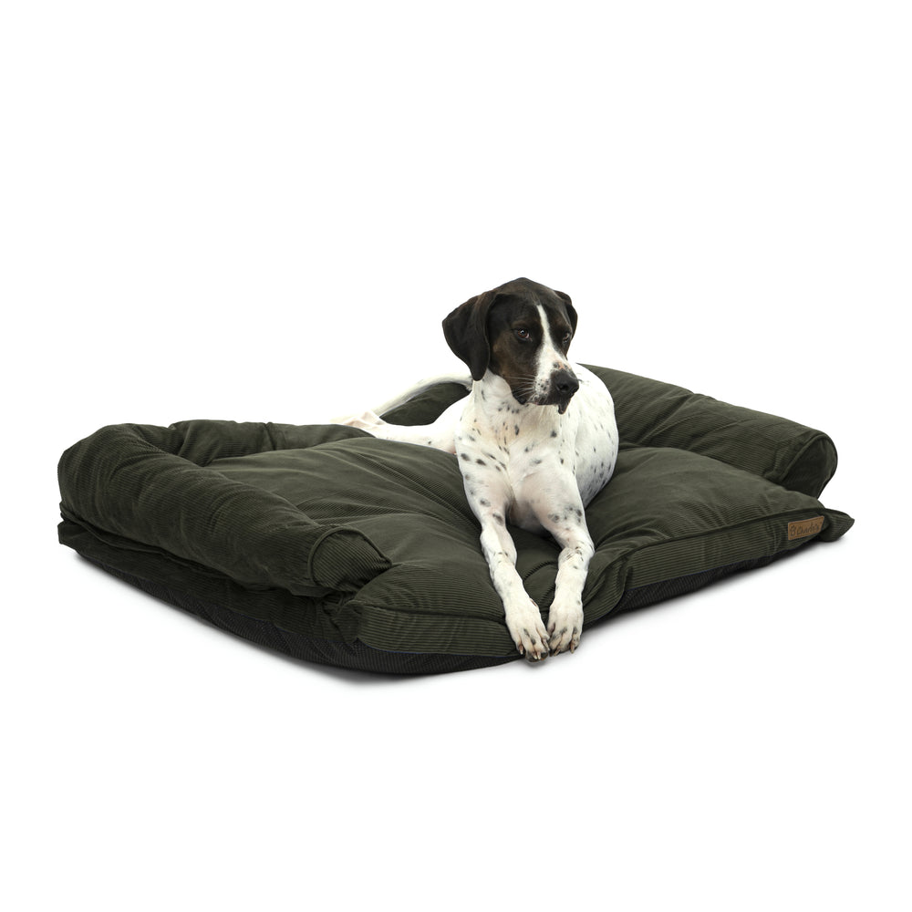 Charlie&#39;s Corduroy Dog Sofa Bed Green Medium