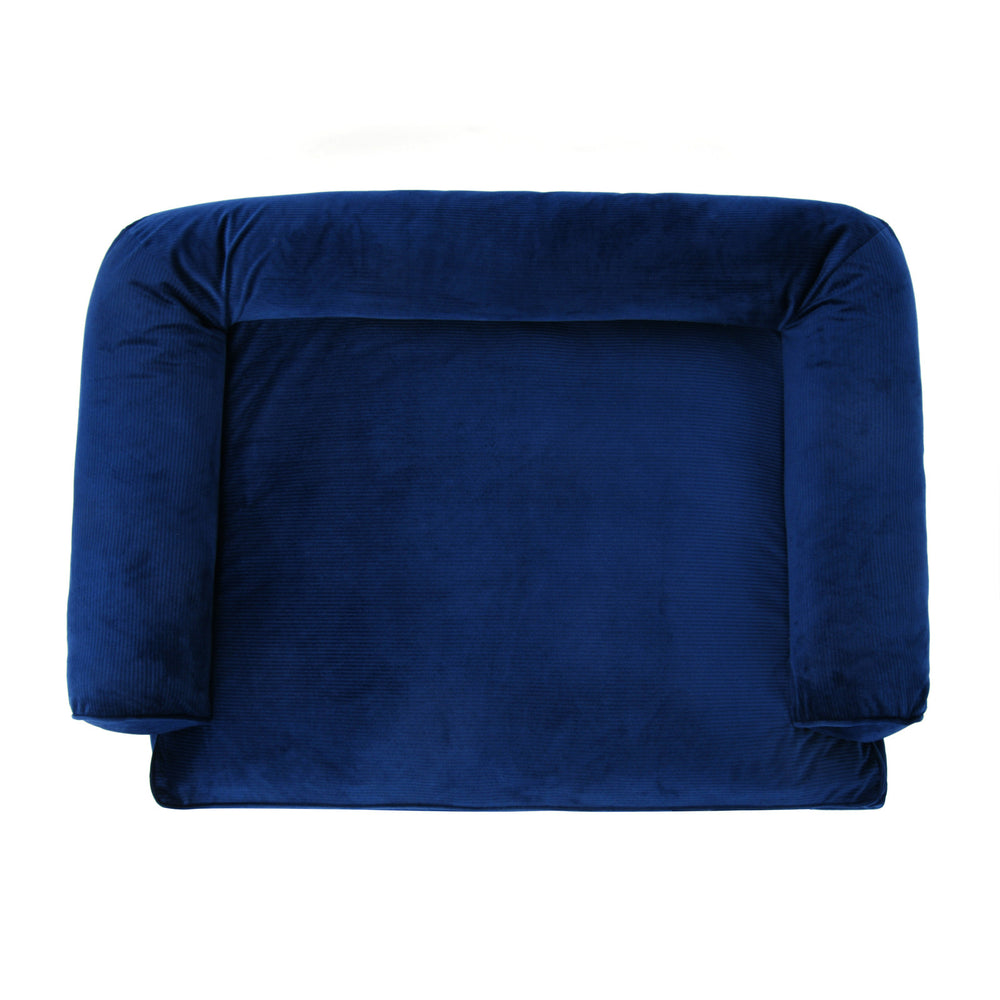 Charlie&#39;s Corduroy Dog Sofa Bed Navy Medium