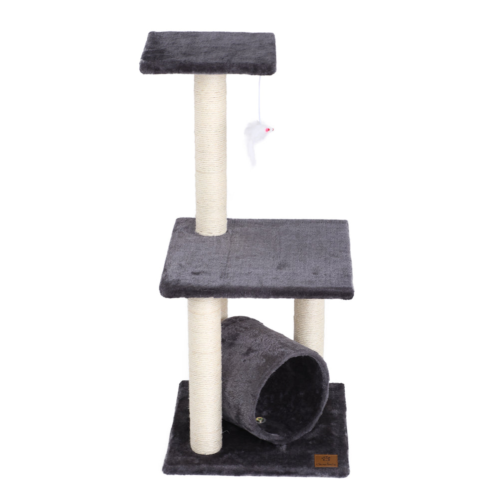 Charlie&#39;s Lite Three Tier Cat Tree Scratching Post Charcoal