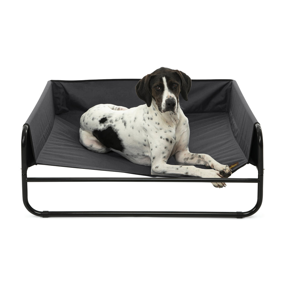 Charlie&#39;s High Walled Outdoor Trampoline Pet Bed Cot Black Small