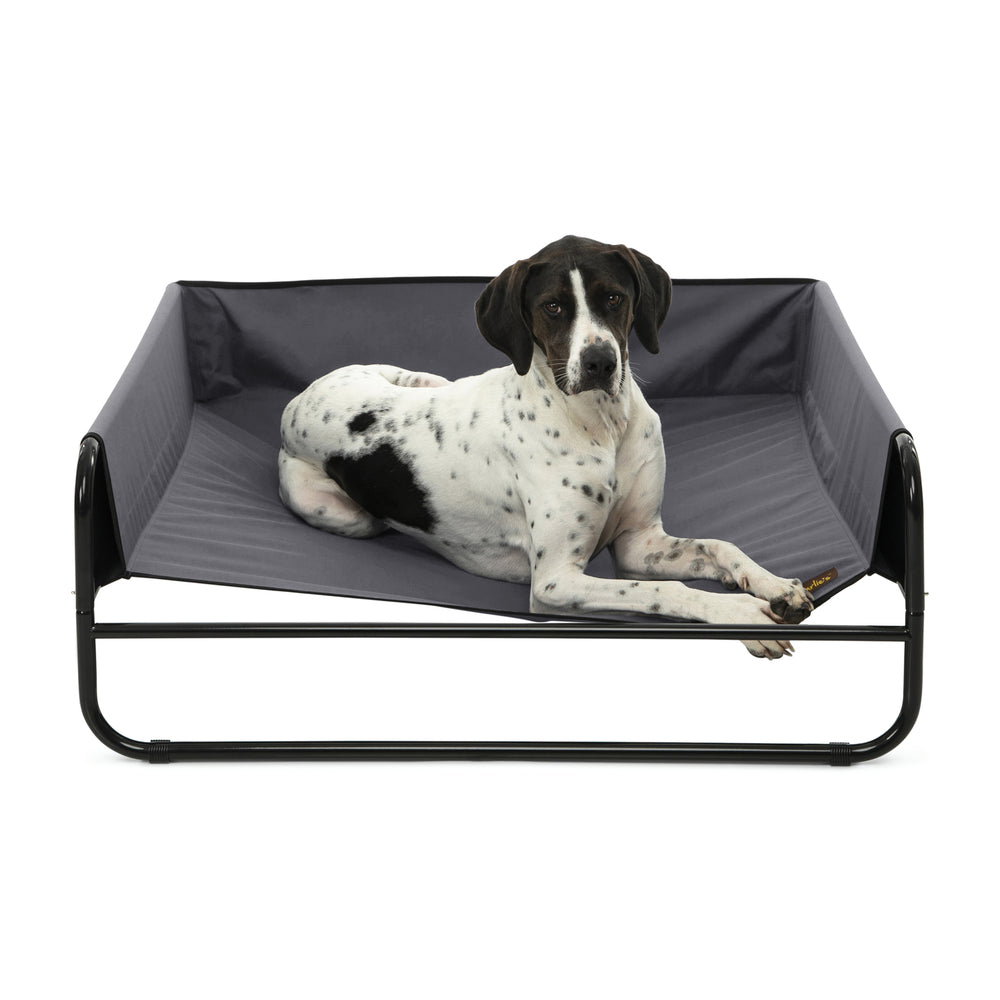 Charlie&#39;s High Walled Outdoor Trampoline Pet Bed Cot Grey Small