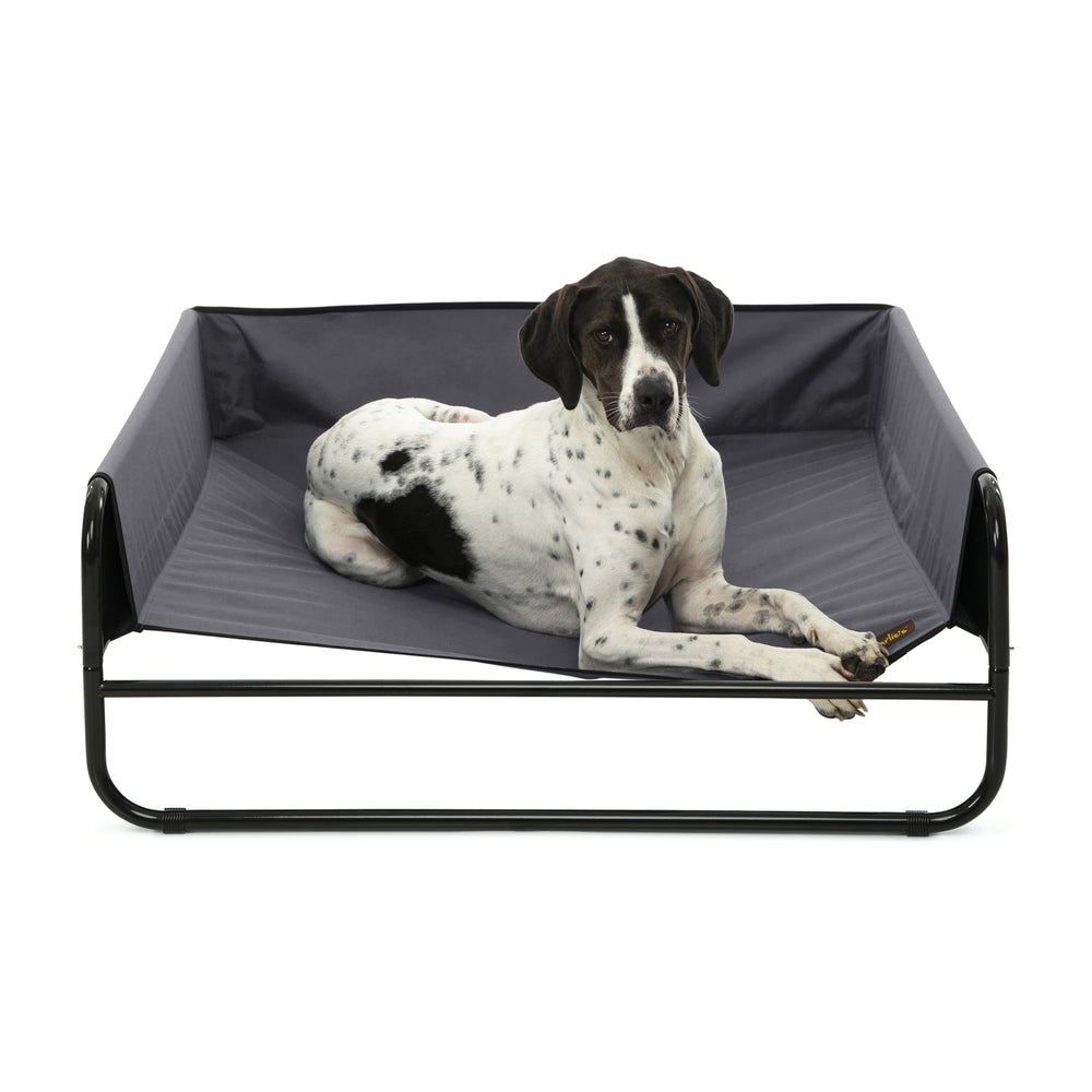 Charlie&#39;s High Walled Outdoor Trampoline Pet Bed Cot Grey Large