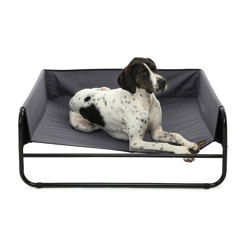 Charlie&#39;s High Walled Outdoor Trampoline Pet Bed Cot Grey Large