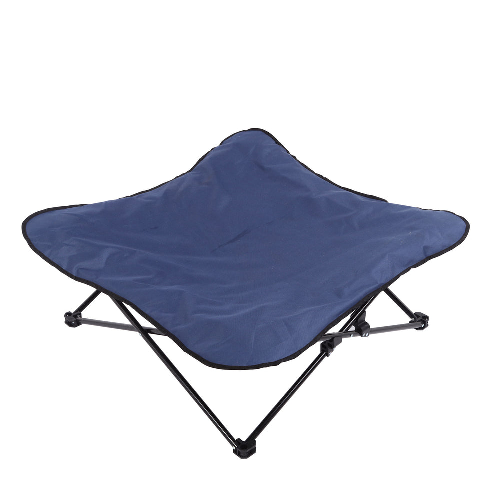 Charlie&#39;s Foldable Outdoor Camping Dog Bed Blue Large