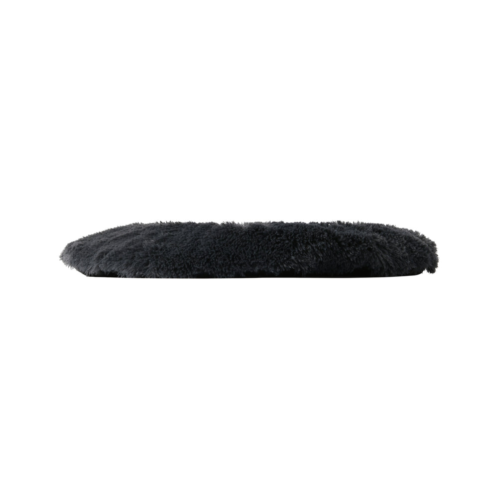 Charlie&#39;s Shaggy Faux Fur Round Calming Dog Mat Charcoal Small