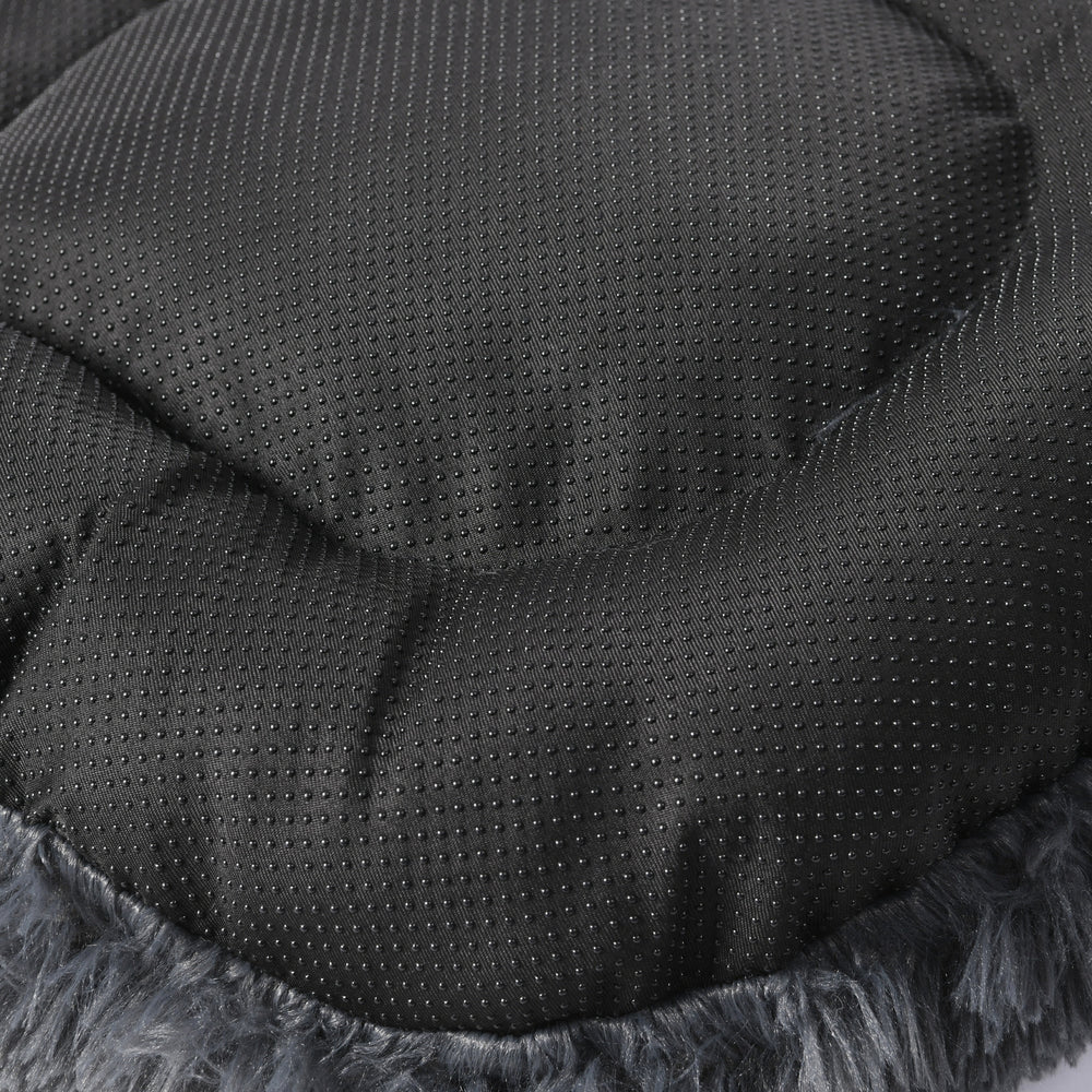 Charlie&#39;s Shaggy Fur Faux Igloo Cat Cave Bed Charcoal 60x50cm