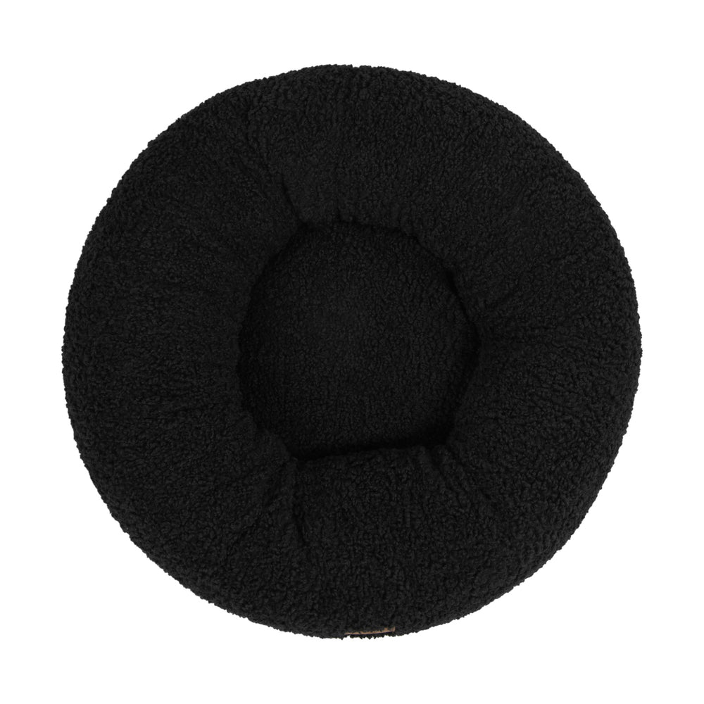 5001183 Charlie&#39;s Teddy Fleece Round Bed Charcoal S