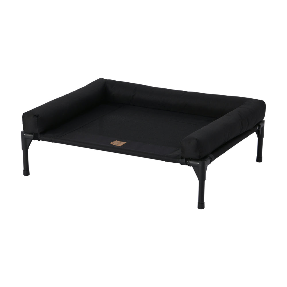 Charlie&#39;s Elevated Trampoline Bolster Sofa Dog Bed Black Medium