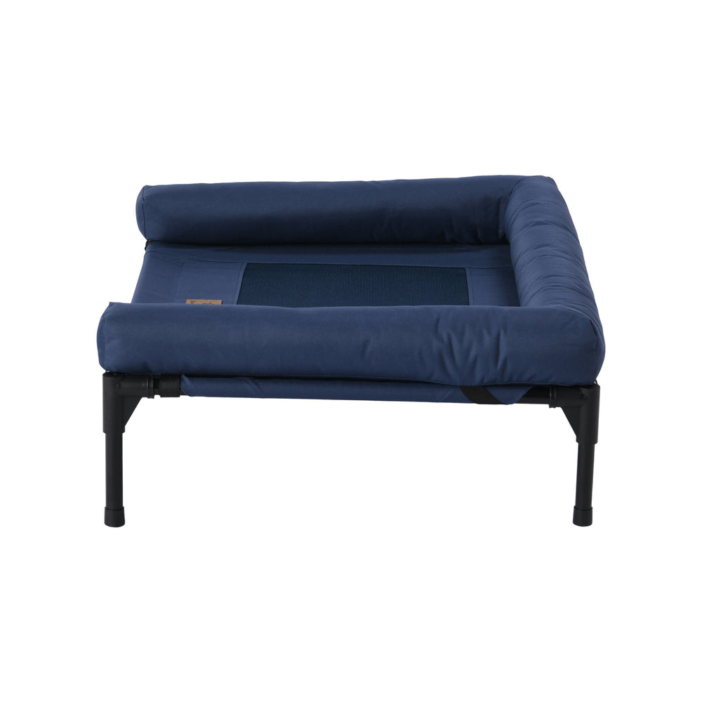 Charlie s Pet Trampoline Bolster Sofa Bed Blue Medium 81.3 x 63.5 x 26.7cm