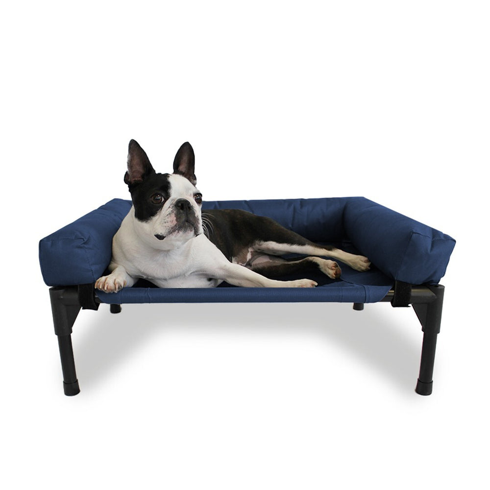 Charlie s Pet Trampoline Bolster Sofa Bed Blue Medium 81.3 x 63.5 x 26.7cm