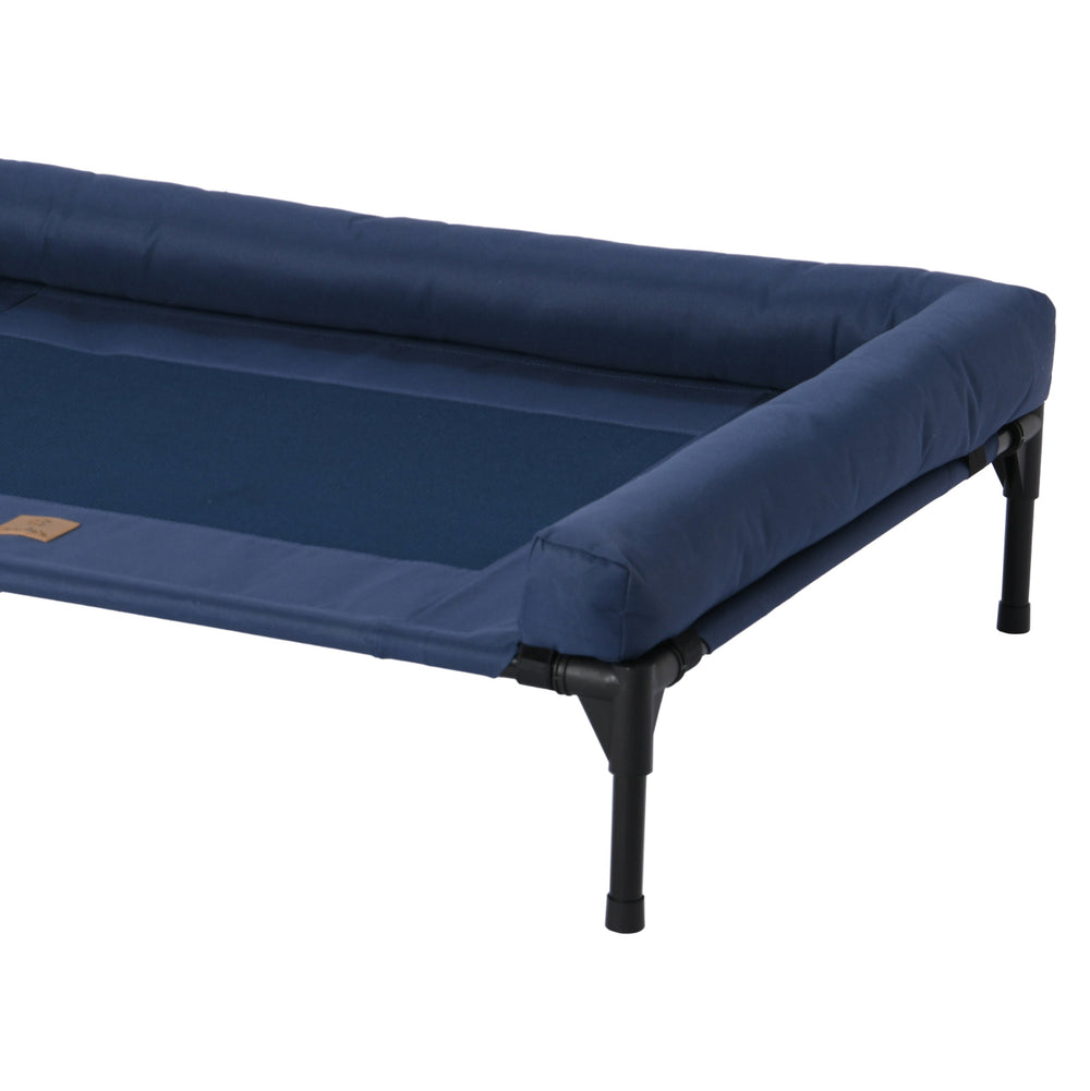 Charlie s Pet Trampoline Bolster Sofa Bed Blue Large 108 x 76.2 x 26.7cm