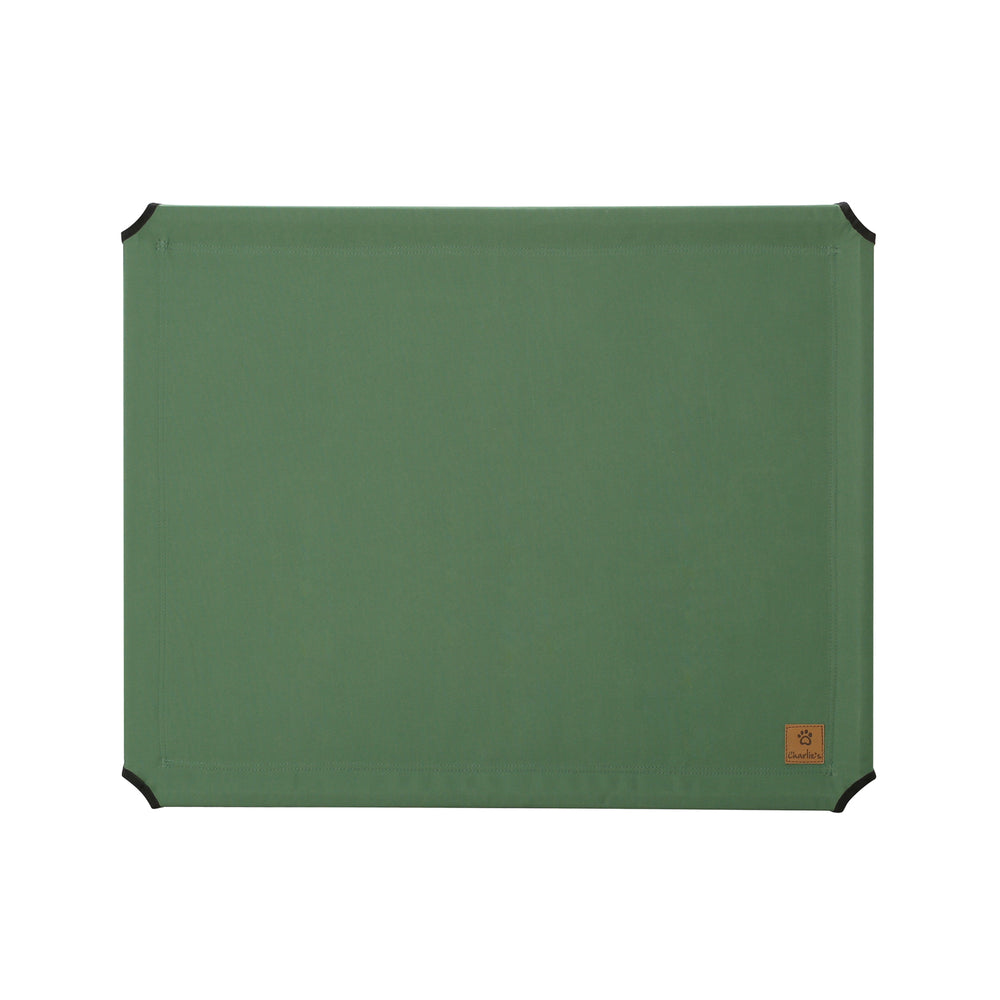Charlie&#39;s Replaceable Cover for Elevated Trampoline Hammock Dog Bed Green Large