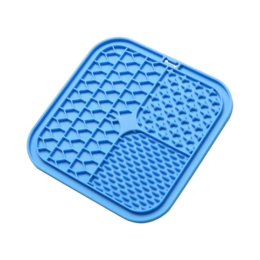 Charlie s Shlurp Multi-Texture Lick Mat With Suction Back Blue 20x20x1cm