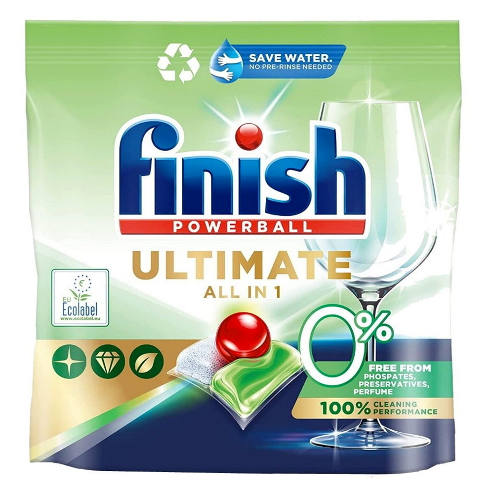 2x 100pc Finish Powerball Ultimate All In 1 0% Eco Dishwasher Tablets