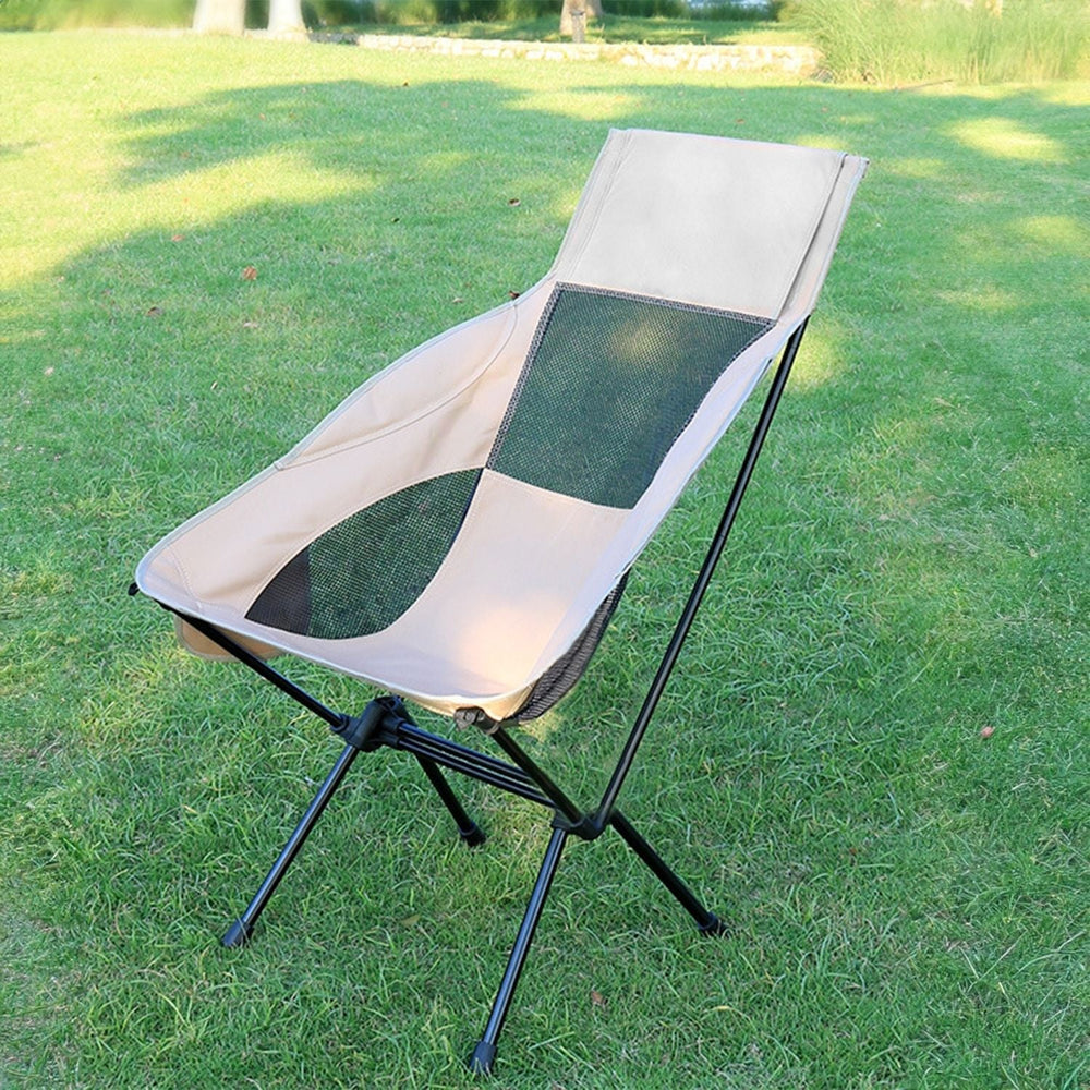 Kiliroo Outdoor Folding Portable Camping Chair Fishing Beach Picnic Beige