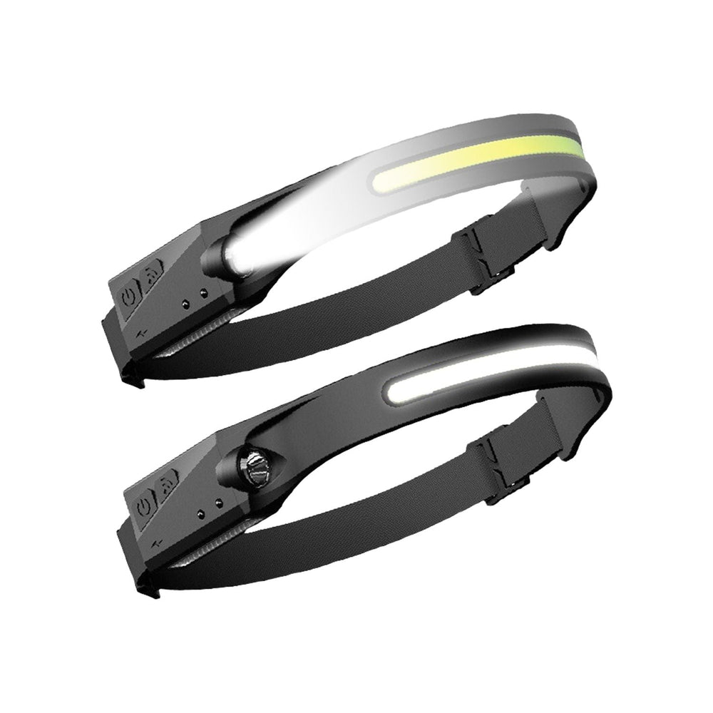 KILIROO 2PCS LED Rechargeable Headlamp Headlight Torch with Motion Sensor 200LM