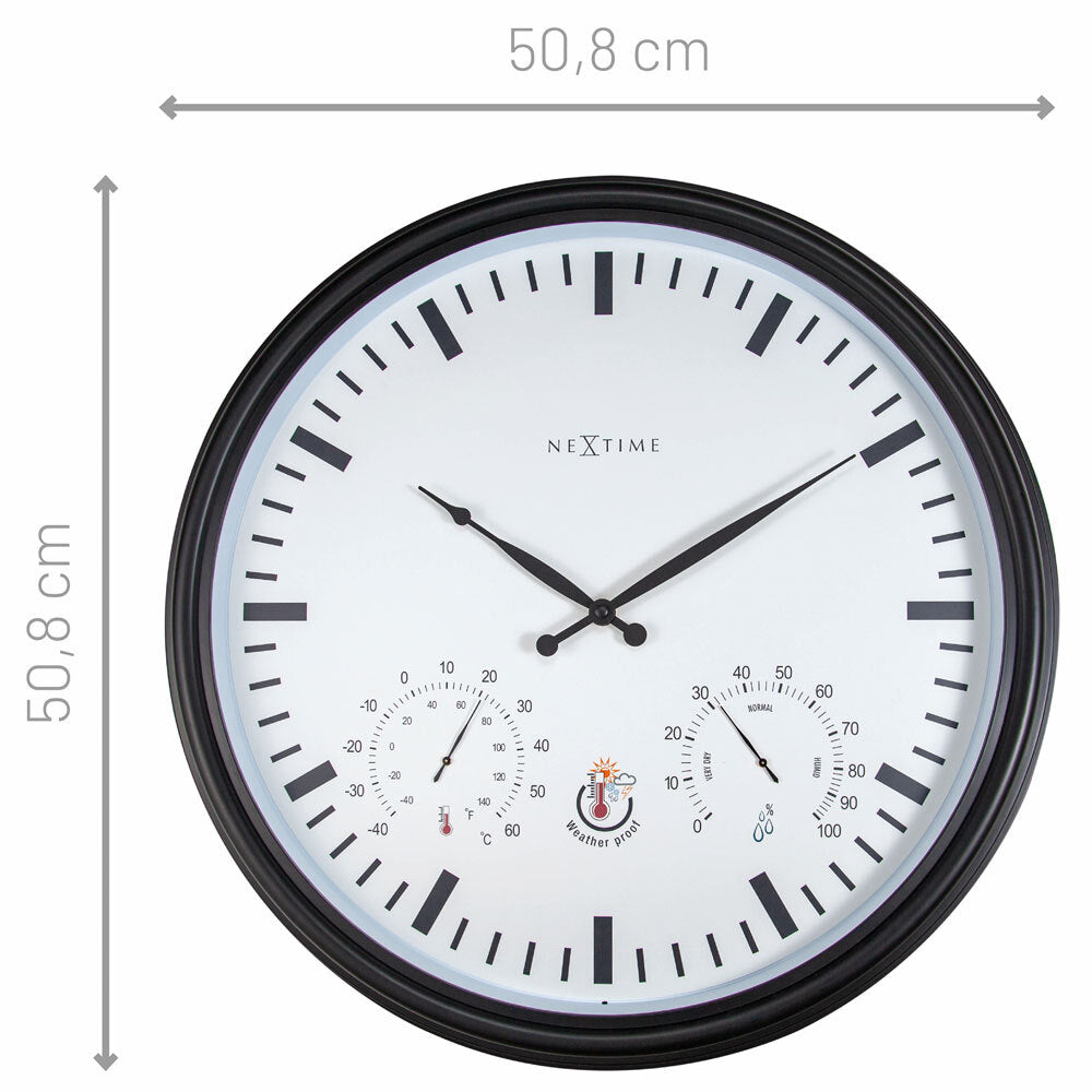 NeXtime 50.8cm Sunflower Outdoor Wall Clock