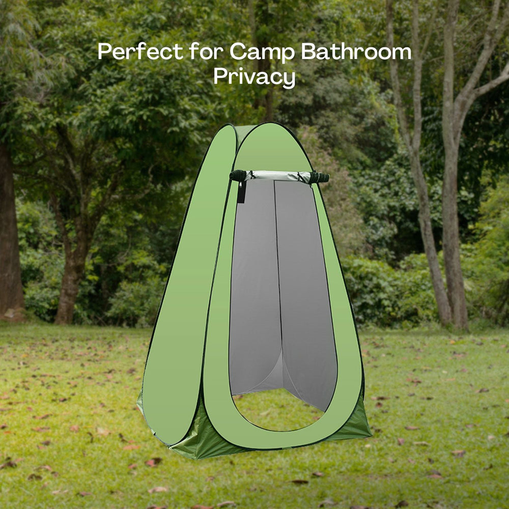 Kiliroo Portable Camping Outdoor Pop Up Privacy Shower Tent with 2 Window Green