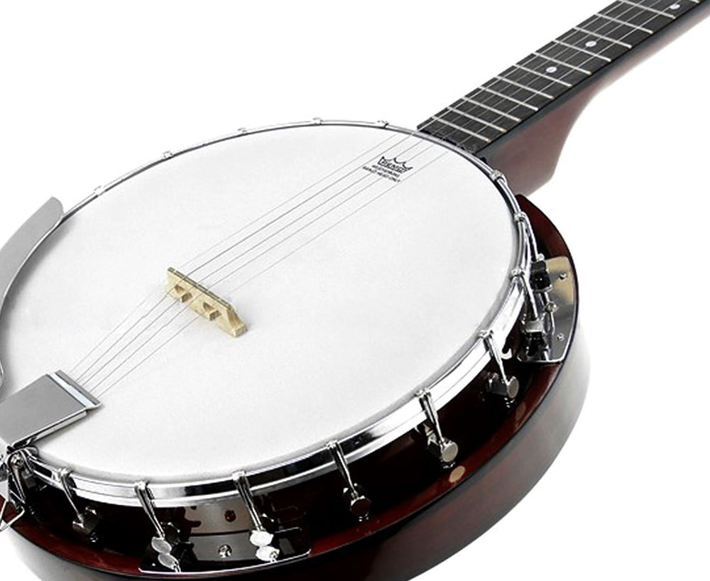 Karrera 5 String Resonator Bluegrass Banjo - Gloss Brown