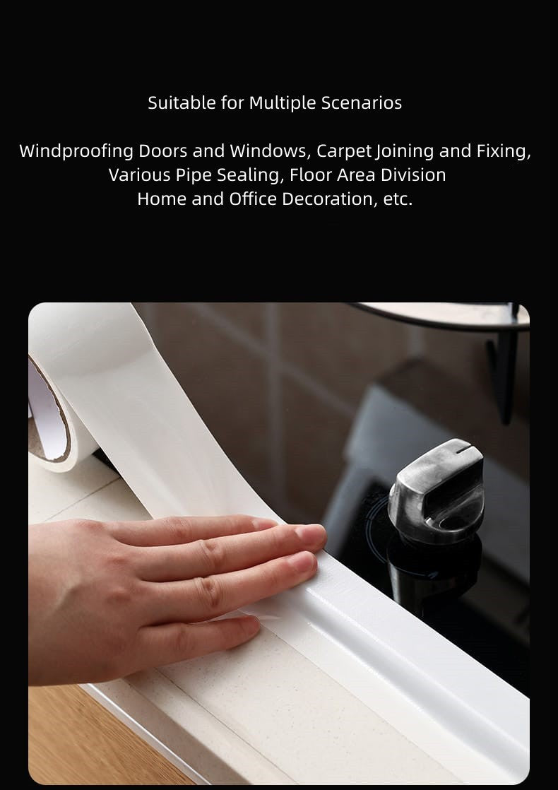 Fasola Window and Door Weather Sealing Tape Stripping Door Seal Strip White 10m X 2Pack