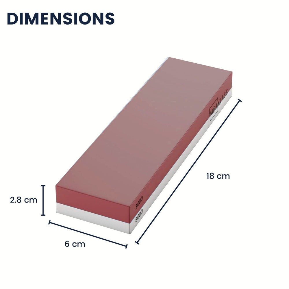 MIRAKLASS Dual Sharpening Whetstone Waterstone Grind Knife 400/1000+3000/8000 Sharpener Grit Set