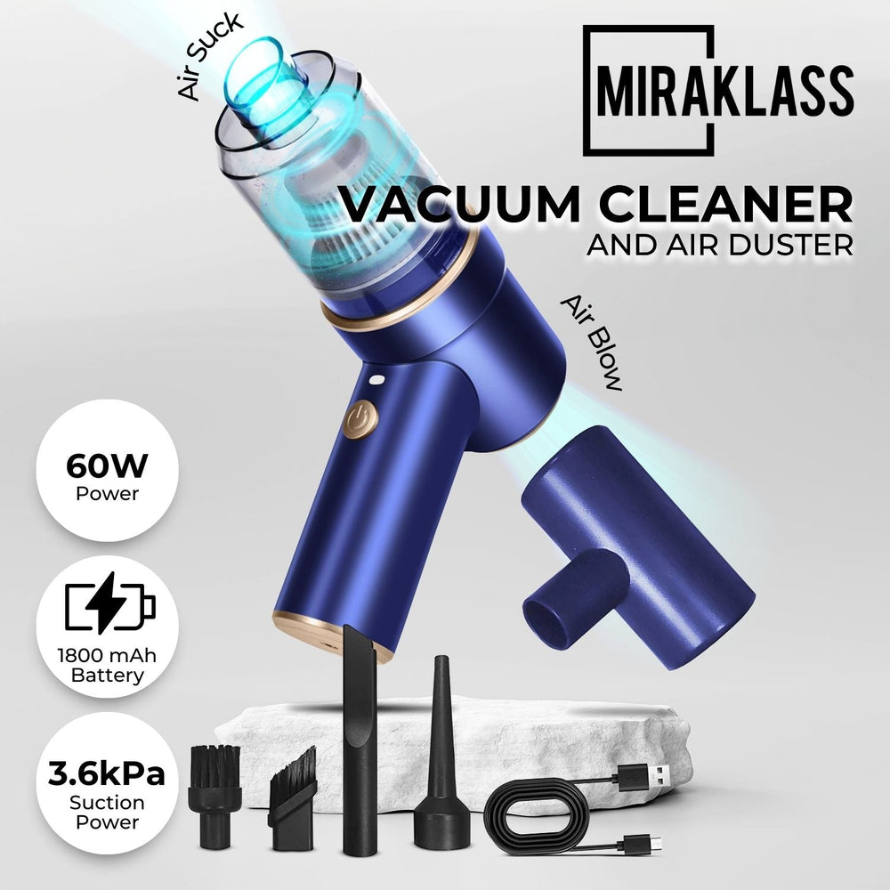 MIRAKLASS 45000RPM Cordless Vacuum Cleaner Dust Blower Air Duster Charging Base