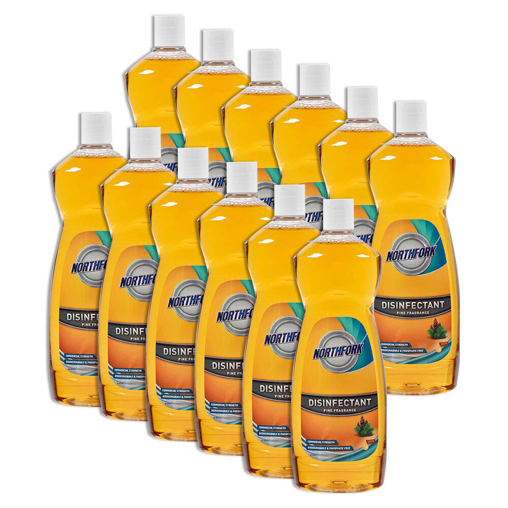 12PK Northfork 1L Pine Disinfectant Liquid Cleaner