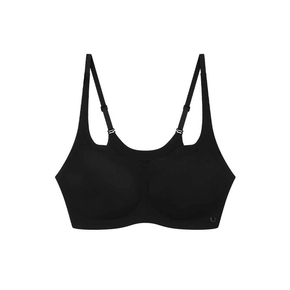 Ubras Adjustable Wireless Strap Tank Bra in Black One Size X1pack