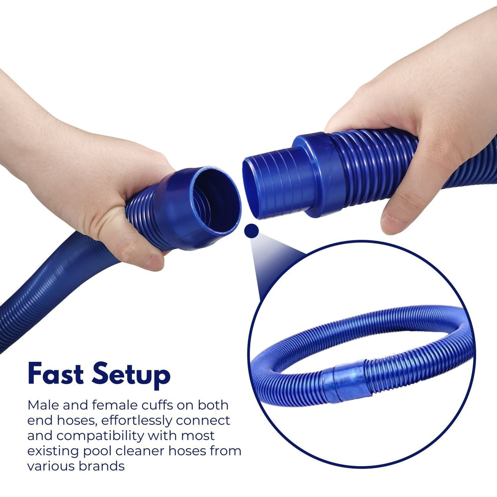 NOVEDEN Pool Set Automatic Pool Cleaner Hose Blue 10x1m Zodiac Baracuda Generic