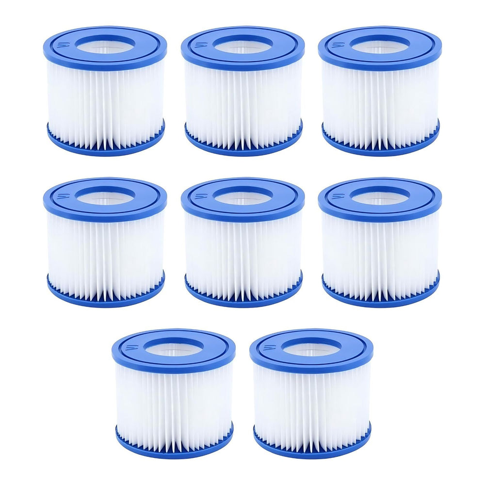 8x NOVEDEN Size     Hot Tub Spa Filter Replacement Cartridge - Blue and White