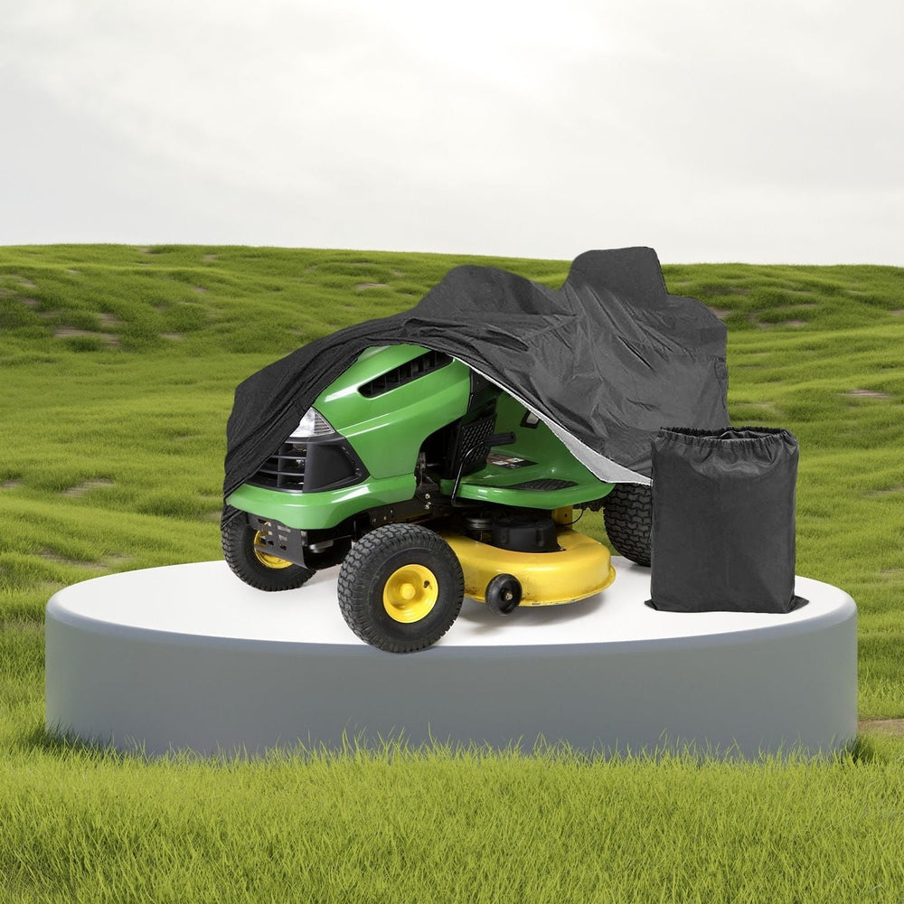 NOVEDEN Garden Waterproof Ride On Lawn Mower Cover Heavy Duty 210D Dust Rain UV