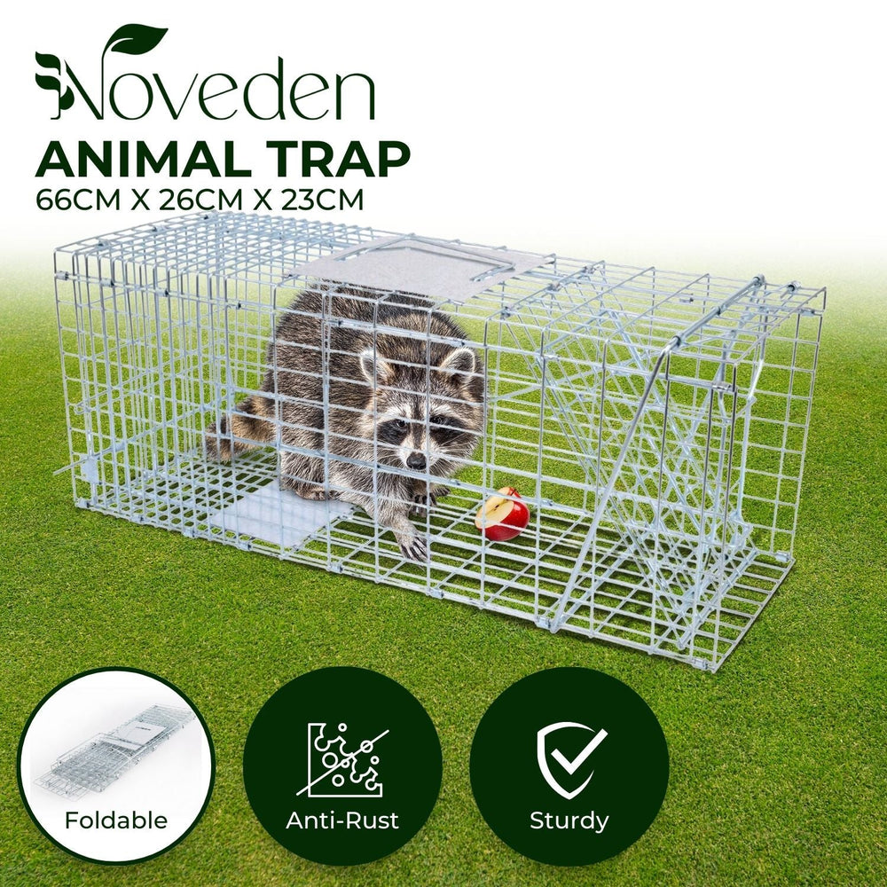 NOVEDEN Folding Humane Live Catch Possum Fox Koala Rabbit Bird Cat Animal Trap Cage