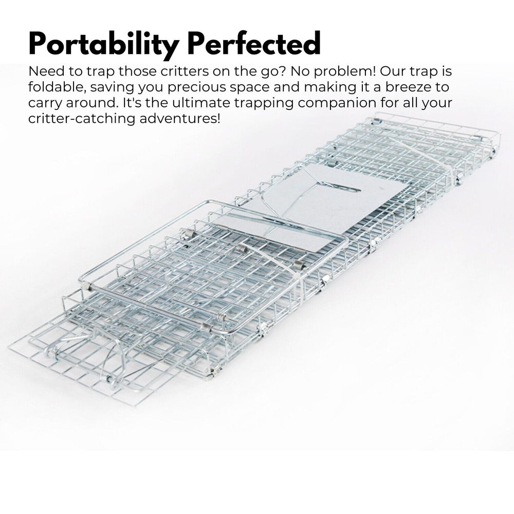NOVEDEN Folding Humane Live Catch Possum Fox Koala Rabbit Bird Cat Animal Trap Cage