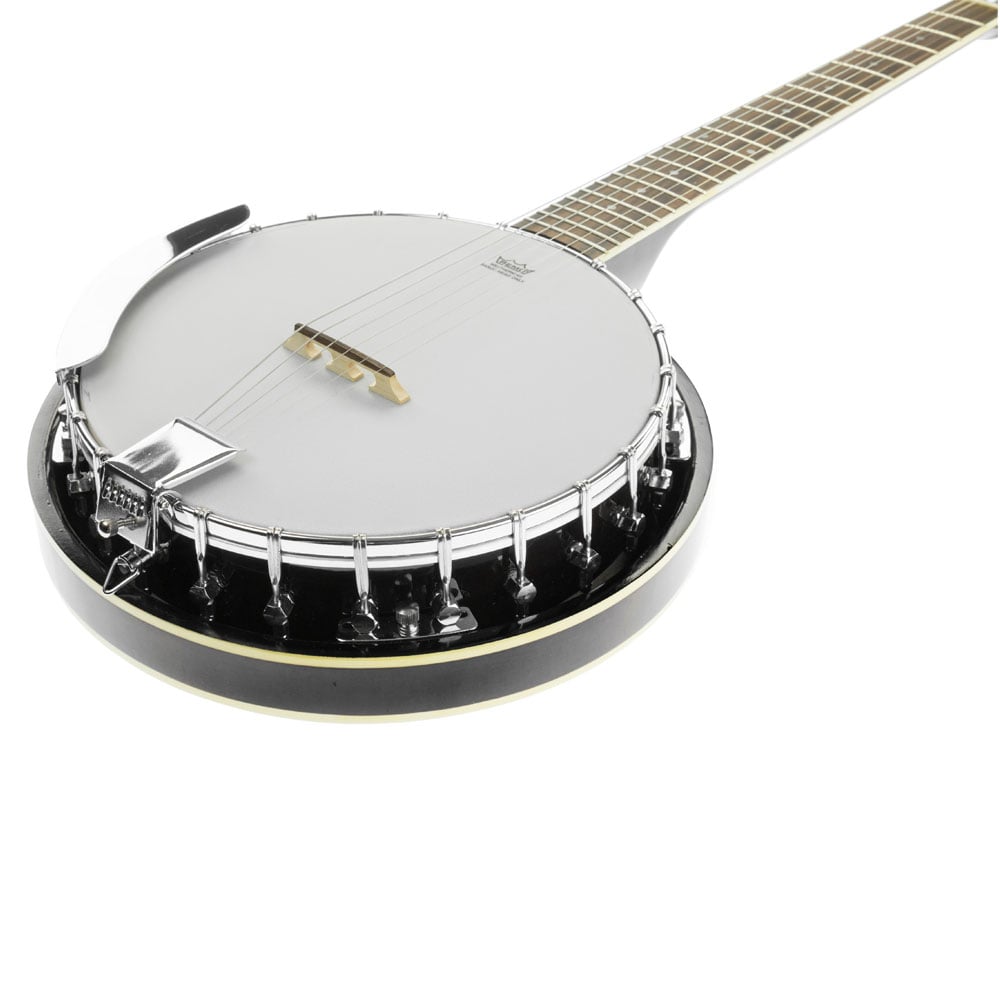 Karrera 6 String Resonator Banjo Guitar -  Black