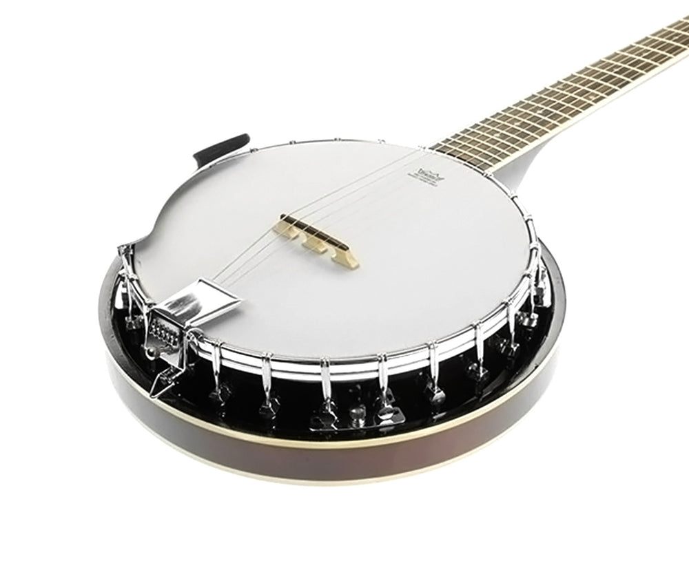 Karrera 6 String Resonator Banjo Guitar -  Brown