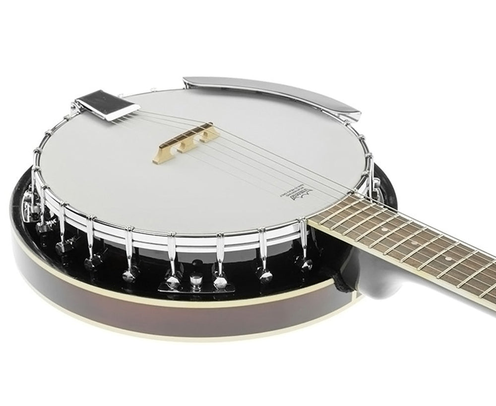 Karrera 6 String Resonator Banjo Guitar -  Brown