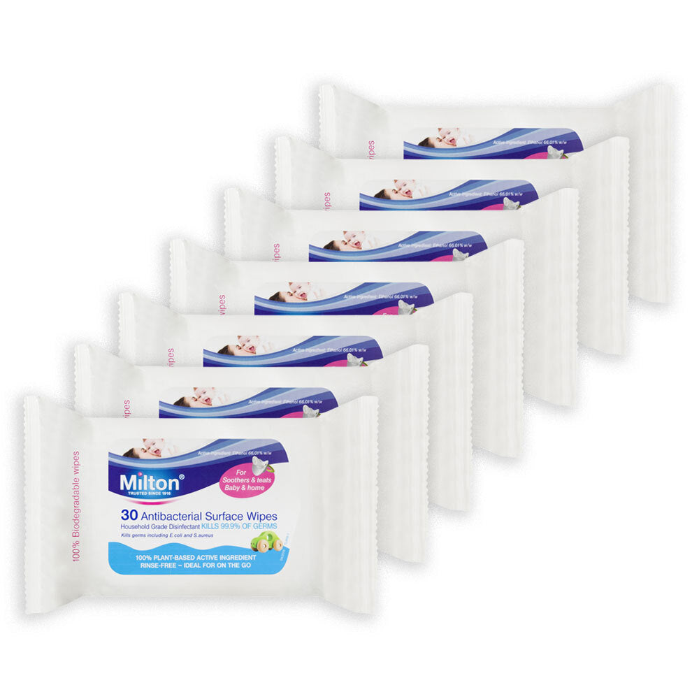 210pc Milton Antibacterial Surface Wipes