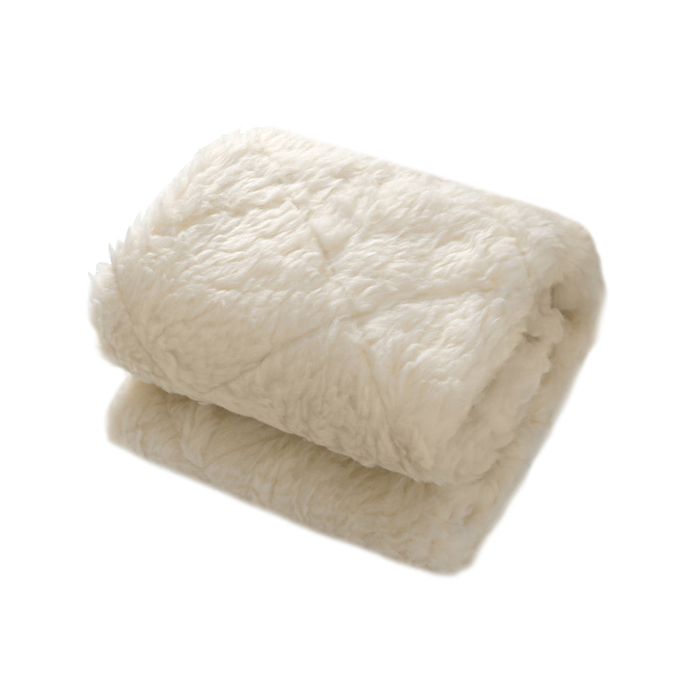 Natural Home All Season Wool Reversible Underlay White Queen Bed