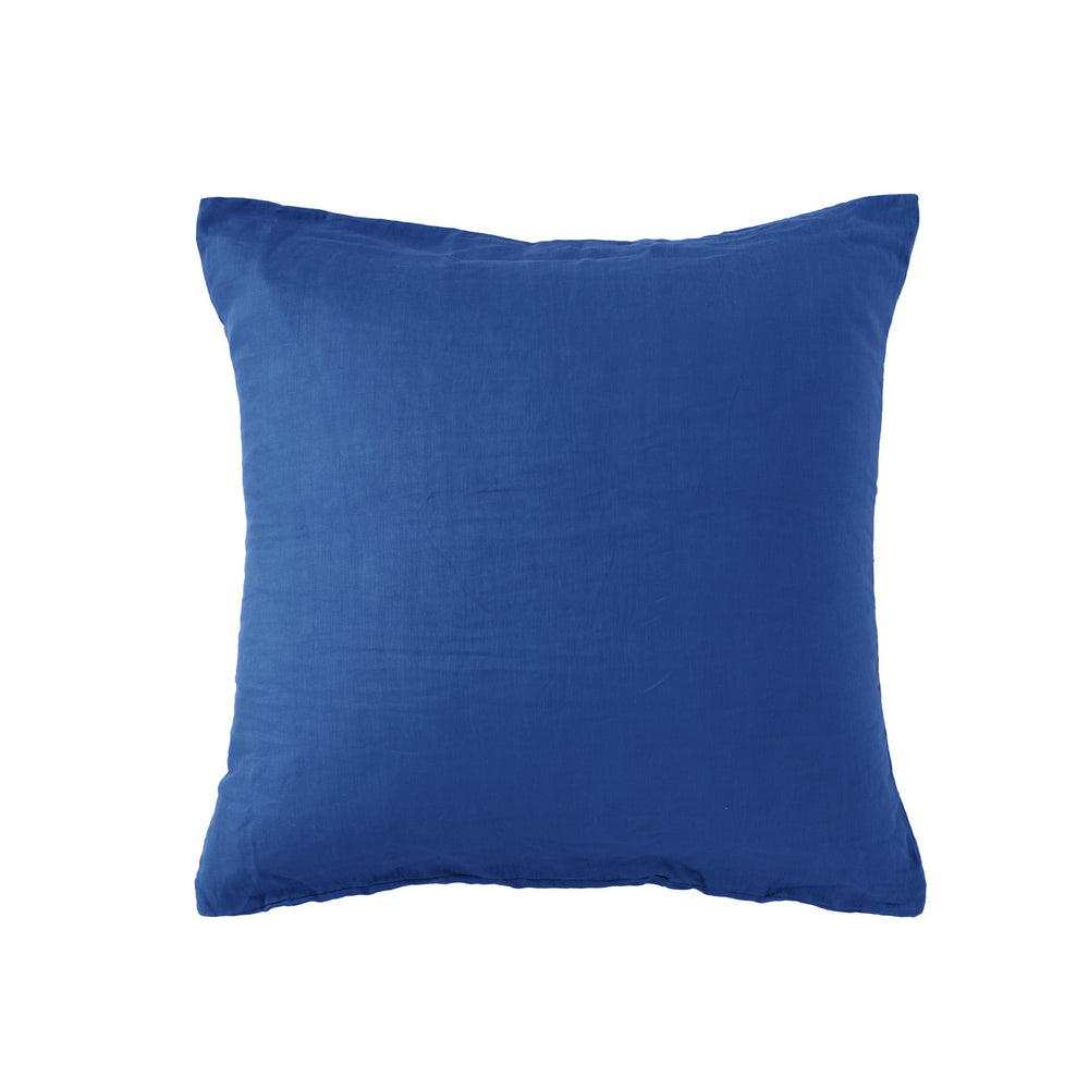 Natural Home 100% European Flax Linen Euro Pillowcase DEEP BLUE