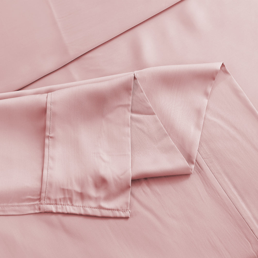 Natural Home Bamboo Sheet Set Blush Pink Single Bed