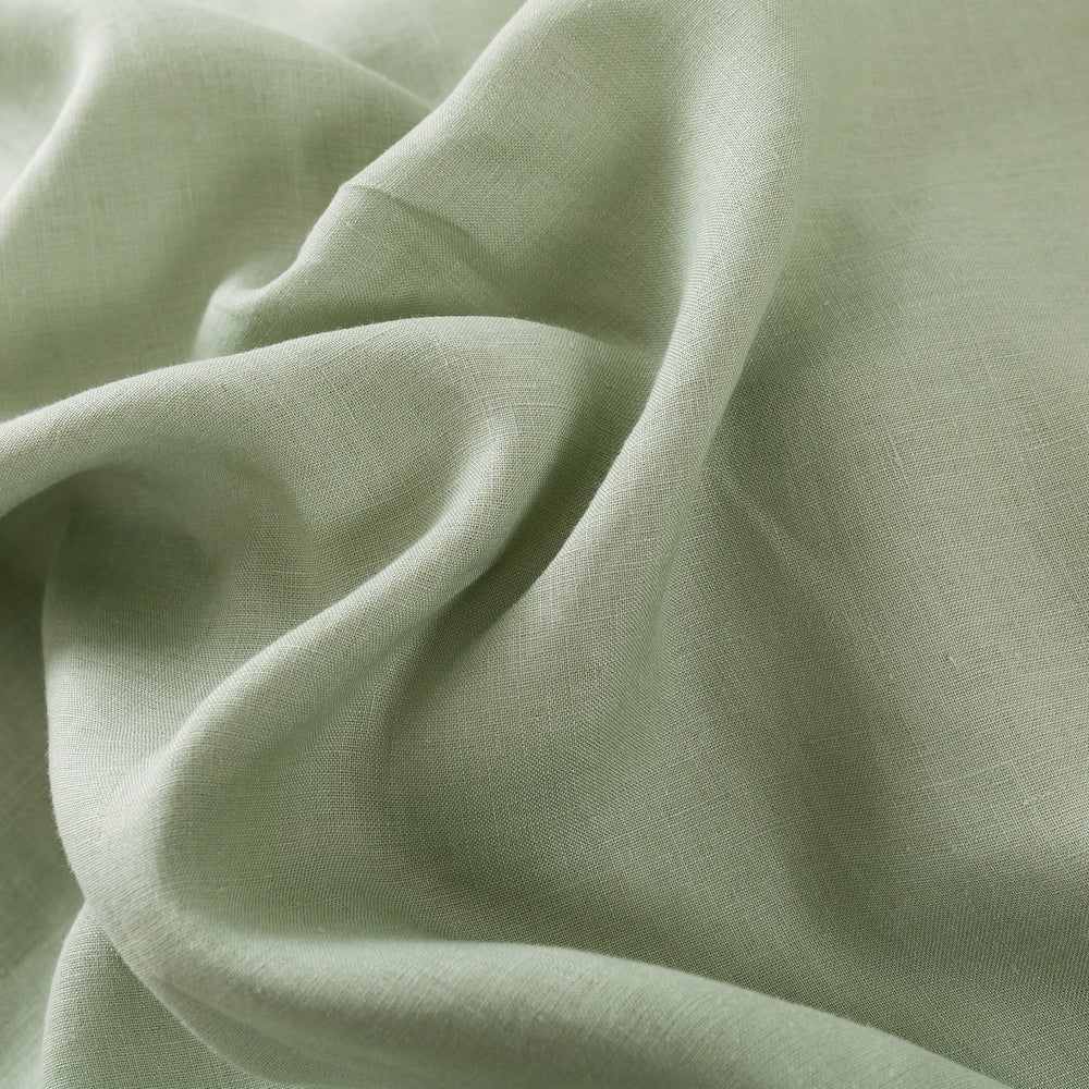Natural Home Vintage Washed Hemp Linen Quilt Cover Set Sage King Bed