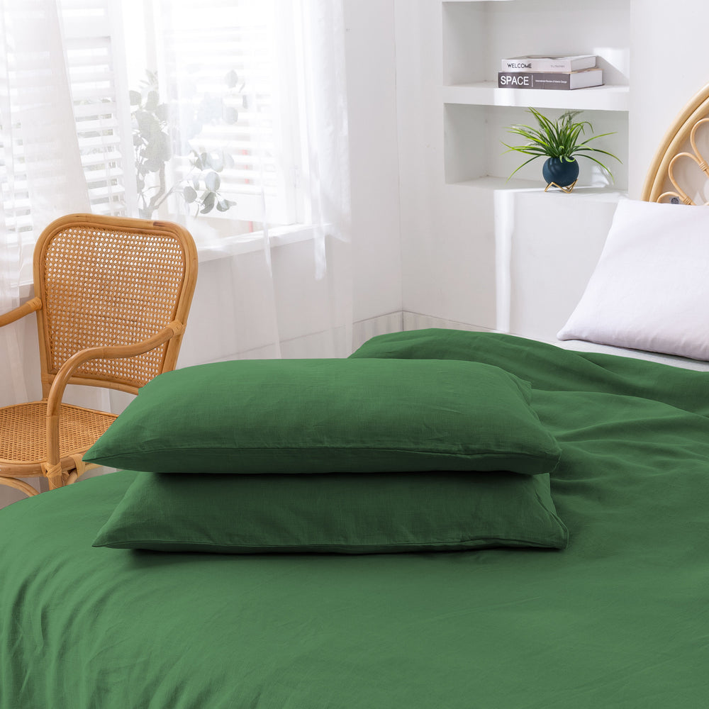 Natural Home Vintage Washed Hemp Linen Quilt Cover Set Eden Queen Bed