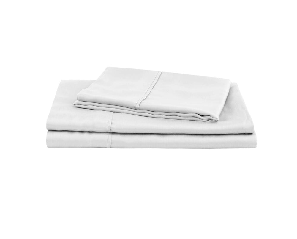 Natural Home Tencel Sheet Set WHITE Single Bed